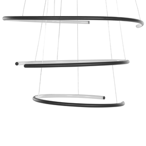 Lampada a sospensione in alluminio Nero in acciaio con luce a LED integrata novità forma orientabile a sospensione illuminazione industriale