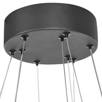 Lampada a sospensione in alluminio Nero in acciaio con luce a LED integrata novità forma orientabile a sospensione illuminazione industriale