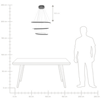 Lampada a sospensione in alluminio Nero in acciaio con luce a LED integrata novità forma orientabile a sospensione illuminazione industriale