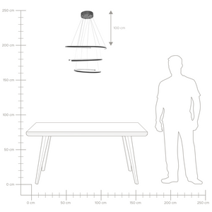 Lampada a sospensione in alluminio Nero in acciaio con luce a LED integrata novità forma orientabile a sospensione illuminazione industriale