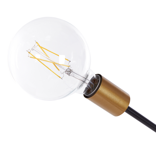 Lampadario metallo Nero e dorato a 7 Luci lampada sospesa design industriale