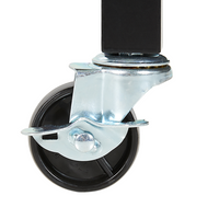 Carrello da cucina in MDF Nero in legno chiaro con ripiano per armadietto scandinavo