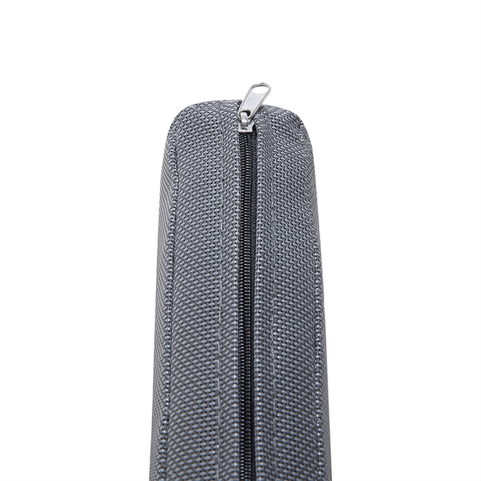 Set di 8 sedie da giardino grigio con base in alluminio bianco cuscini ad asciugatura rapida