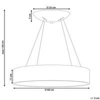 Lampada a sospensione in acciaio bianco con luci a LED integrate ad anello di forma rotonda a sospensione con illuminazione glamour moderna