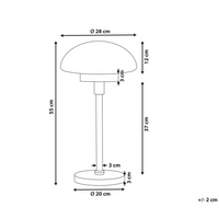 Lampada da Tavolo Nero oro Bianco Vetro Ferro 66 cm Mezza Globo Paralume Comodino Lampada da Comodino Camera da Letto Soggiorno Retro Classico