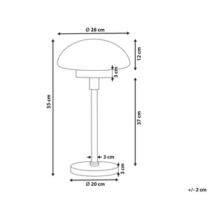 Lampada da Tavolo Nero oro Bianco Vetro Ferro 66 cm Mezza Globo Paralume Comodino Lampada da Comodino Camera da Letto Soggiorno Retro Classico