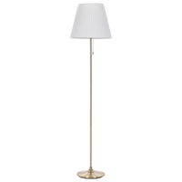 Lampada da terra Ottone Bianco Poliestere Ferro 148 cm Impero Paralume Luce Camera da letto Soggiorno Retro Classico