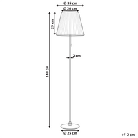 Lampada da terra Ottone Bianco Poliestere Ferro 148 cm Impero Paralume Luce Camera da letto Soggiorno Retro Classico