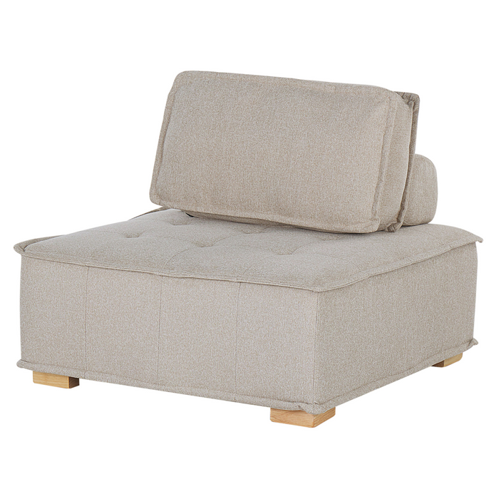 Divano Set Beige Tessuto Poliestere 300 x 200 cm Imbottito 4 Posti Modulare Scandinavo Moderno