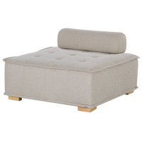 Divano Set Beige Tessuto Poliestere 300 x 200 cm Imbottito 4 Posti Modulare Scandinavo Moderno