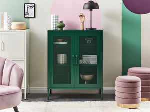 Armadio Ufficio Verde Metallo 2 Ante con chiusura con Chiavi Design Industriale Home Office