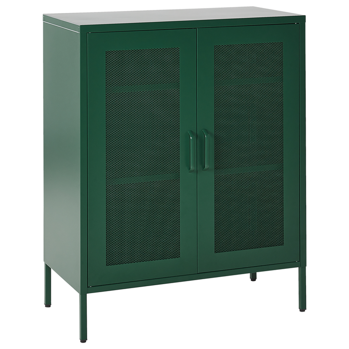 Armadio Ufficio Verde Metallo 2 Ante con chiusura con Chiavi Design Industriale Home Office