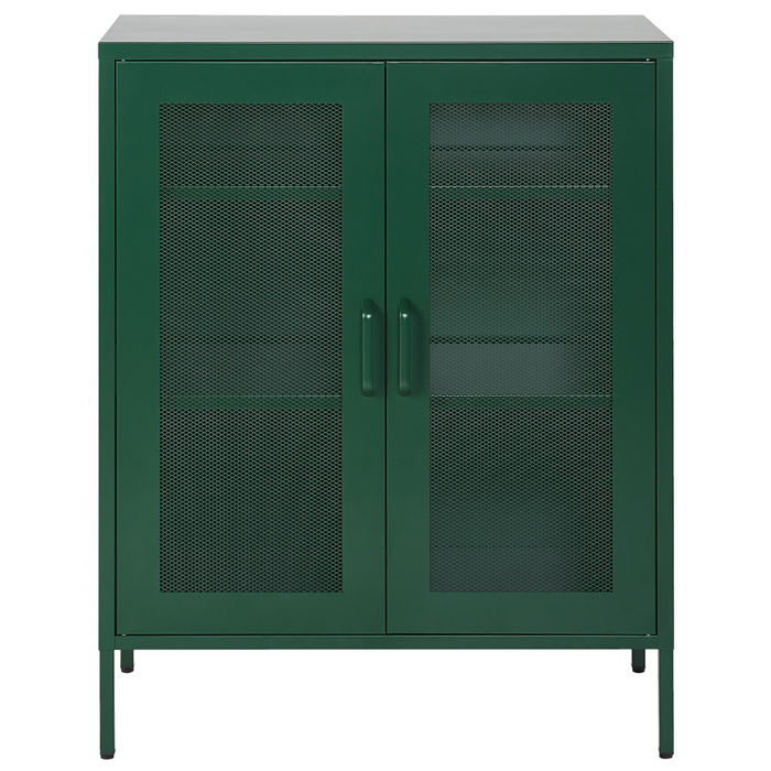 Armadio Ufficio Verde Metallo 2 Ante con chiusura con Chiavi Design Industriale Home Office