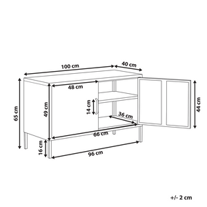 Credenza a 2 ante in acciaio giallo per la casa e l'ufficio mensole per le gambe design industriale