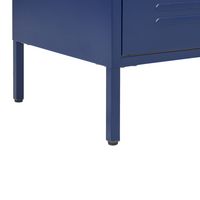 Armadio a 4 cassetti in metallo blu navy in acciaio stile industriale per il soggiorno dell'home office