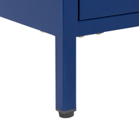 Armadio Portaoggetti Home Office Acciaio Blu Navy 2 Ante 4 Ripiani Design Industriale