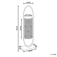 Portacandele moderno in metallo dorato 53 cm ideale per interni ed esterni
