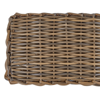 Set di 2 ceste per piante da esterno Vasi per piante rivestite in rattan sintetico marrone