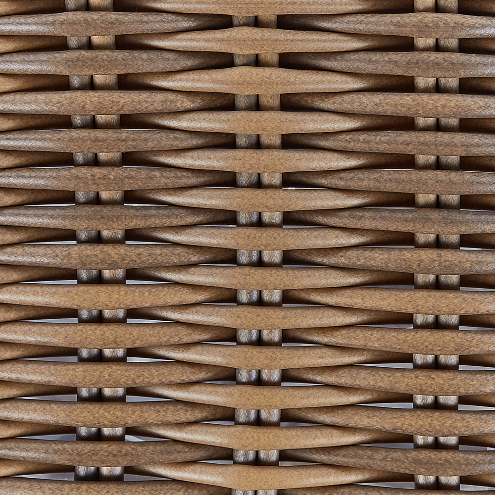 Set di 2 ceste per piante da esterno Vasi per piante rivestite in rattan sintetico marrone