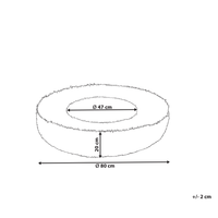 Cuccia per cani pelliccia sintetica rosa 80 cm cuscino per gatto letto animali rotondo