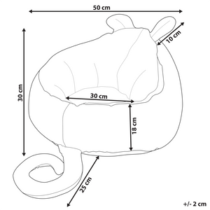 Lettino per animali domestici a forma di topolino arancione e bianco in velluto