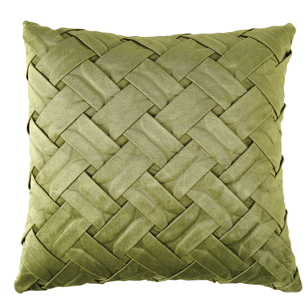 Set di 2 cuscini a fantasia velluto di colore verde oliva 43 x 43 cm soggiorno camera da letto