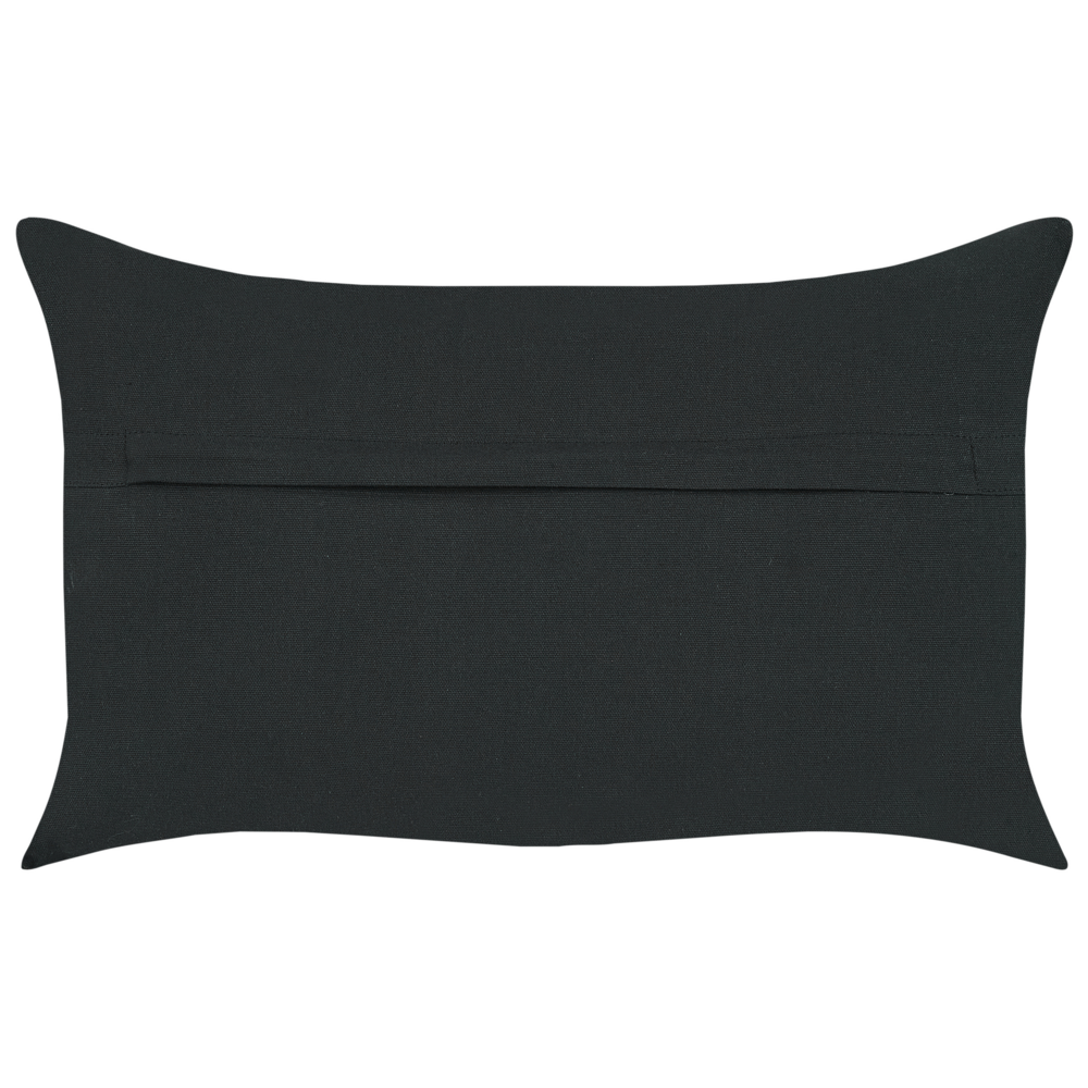 Set di 2 cuscini decorativi stile boho 30 x 50 cm in tessuto grigio scuro per interni