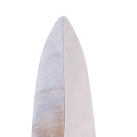 Set di cuscini patchwork in vera pelle di mucca 45 x 45 cm grigio per interni