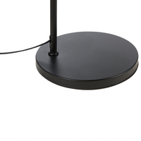 Lampada da terra stile boho in rattan beige naturale e struttura in metallo nero 165 cm