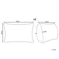 Set di 2 cuscini da esterno in poliestere bianco/azzurro 40 x 70 cm motivo a triangoli