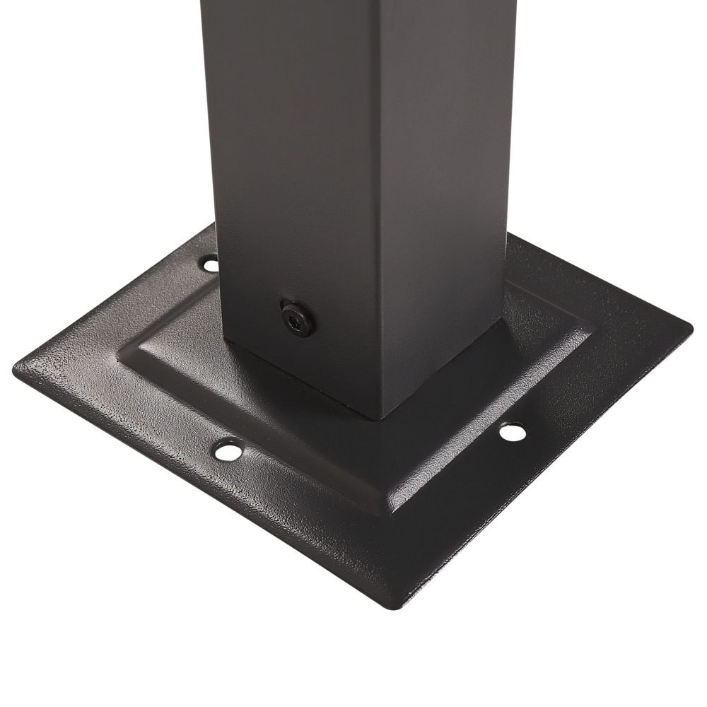 Gazebo in metallo e poliestere nero e grigio scuro LED 310 cm pergola padiglione da giardino