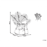 Sedia pavone sedia in cotone rattan giardino esterno interno boho