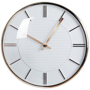 Orologio da parete bianco senza numeri 34 cm in alluminio stile moderno