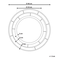 Specchio da parete rotondo in materiale sintetico color oro 40 cm stile moderno