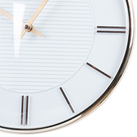 Orologio da parete bianco senza numeri 34 cm in alluminio stile moderno