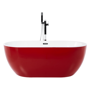 Moderna Vasca da Bagno Freestanding in Acrilico Sanitario rosso 160 cm