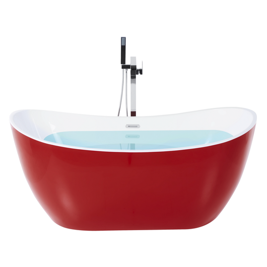 Moderna Vasca da Bagno Acrilico Sanitario rosso 150 x 75 cm autoportante moderno