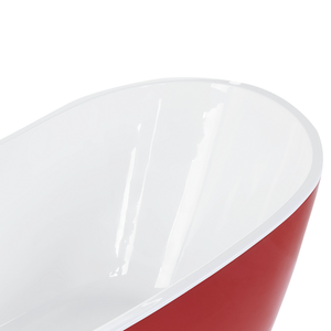Moderna Vasca da Bagno Acrilico Sanitario rosso 150 x 75 cm autoportante moderno