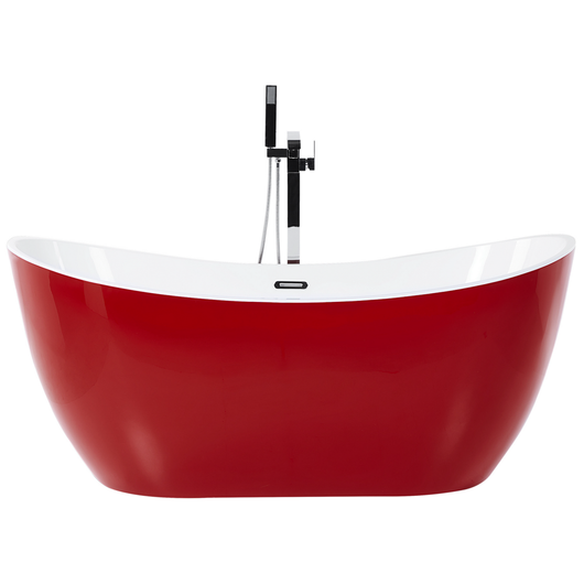 Moderna Vasca da Bagno Acrilico Sanitario rosso 170 x 77 cm autoportante moderno