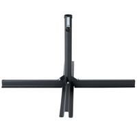 Base per ombrellone da esterno a croce in acciaio di colore nero accessori giardino