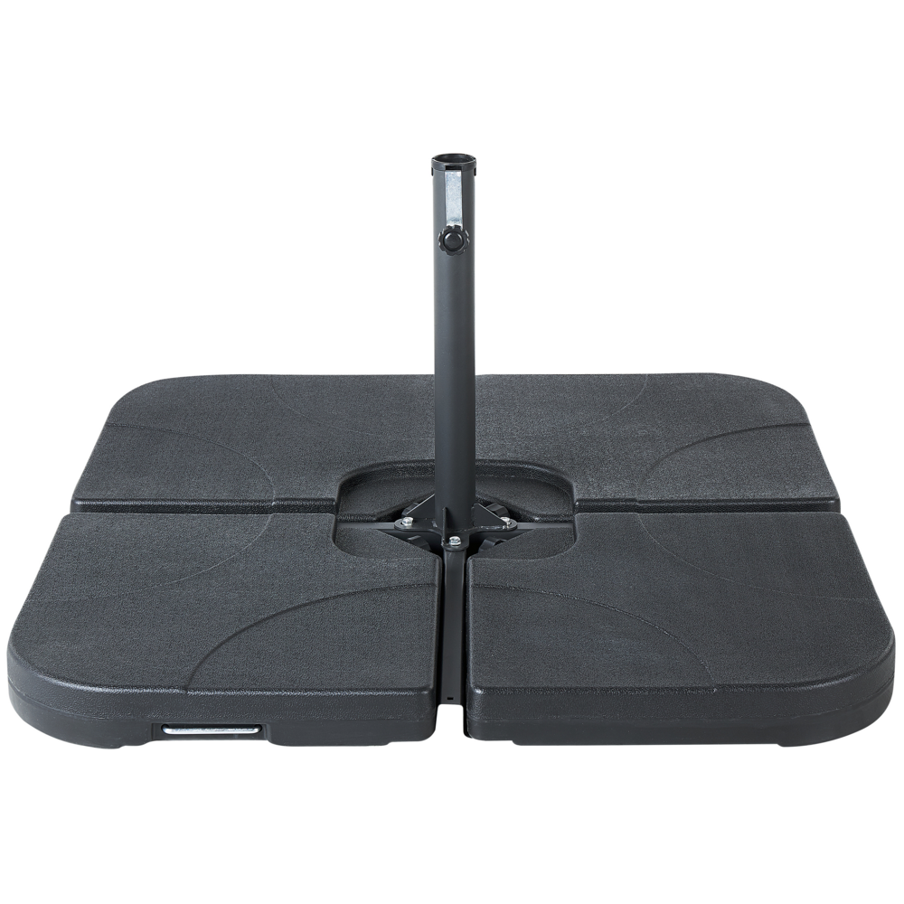 Base per ombrellone da esterno a croce in acciaio di colore nero accessori giardino