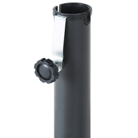 Base per ombrellone da esterno a croce in acciaio di colore nero accessori giardino