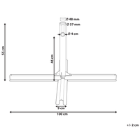Base per ombrellone da esterno a croce in acciaio di colore nero accessori giardino