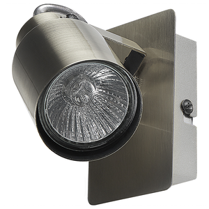 Set di 2 lampade da parete faretti in metallo color argento soggiorno ingresso camera da letto