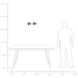 Set di 2 lampade da parete faretti in metallo color argento soggiorno ingresso camera da letto