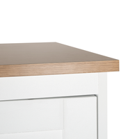 Armadio a 2 ante legno e bianco scaffali e asta appendiabiti 180 cm