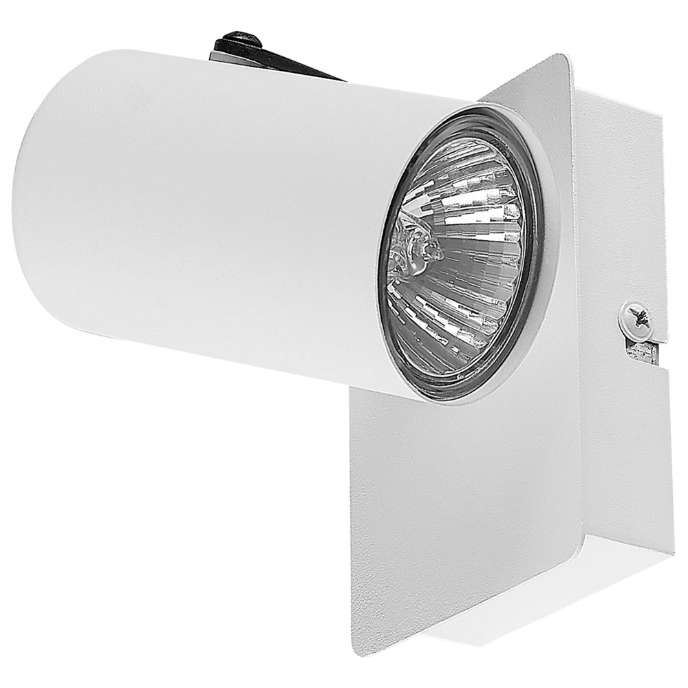 Set di 2 lampade da parete in metallo bianco con paralume regolabile industriale