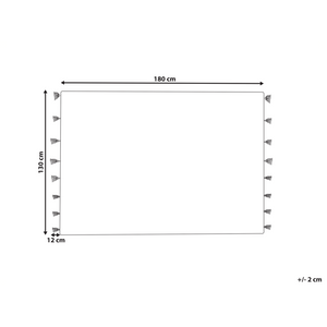 Coperta in cotone multicolore 130 x 180 cm copriletto in ricamo fatto a mano accogliente motivo floreale con nappe
