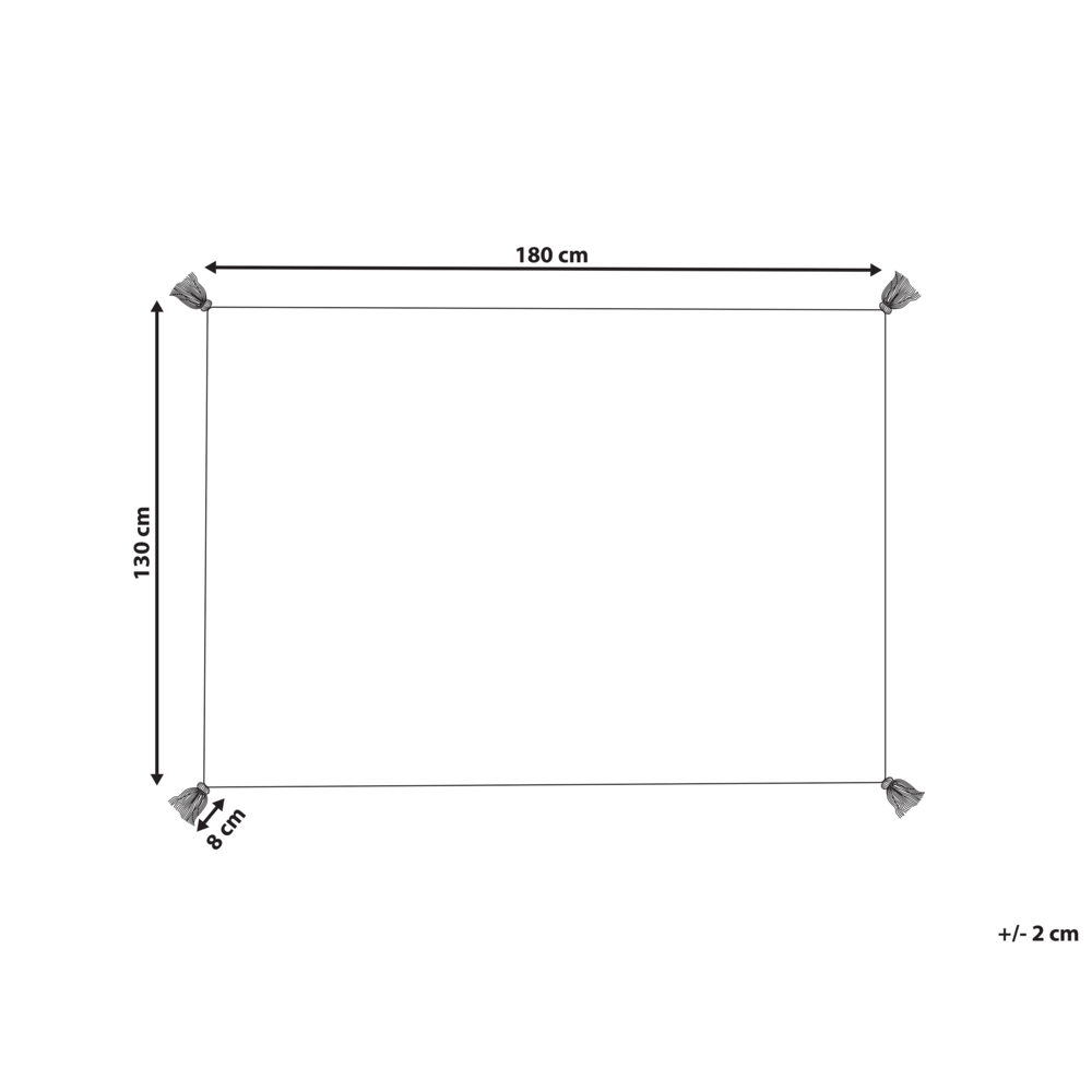 Coperta beige cotone 130 x 180 cm motivo geometri copriletto accogliente accessorio