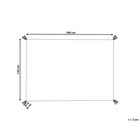 Coperta beige cotone 130 x 180 cm motivo geometri copriletto accogliente accessorio